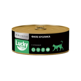 Lucky bits консервы для кошек мясо кролика с клюквой 100гр.