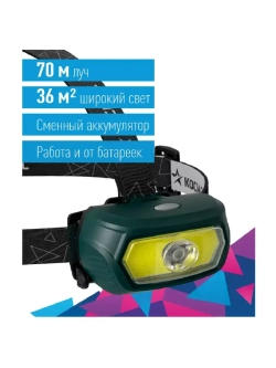 Фонарь налобный КОСМОС KOC509Lit аккумуляторный
