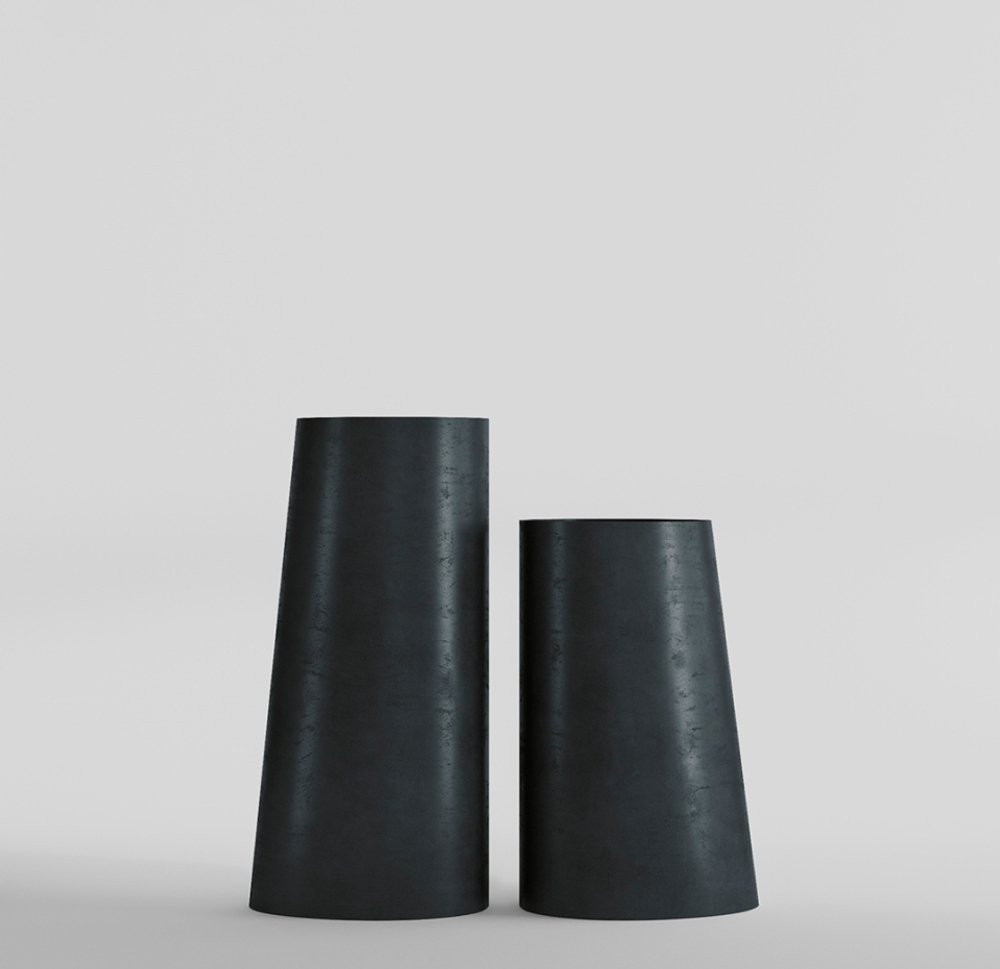 Кашпо, коллекция Concrete (Midnight), форма DUET
