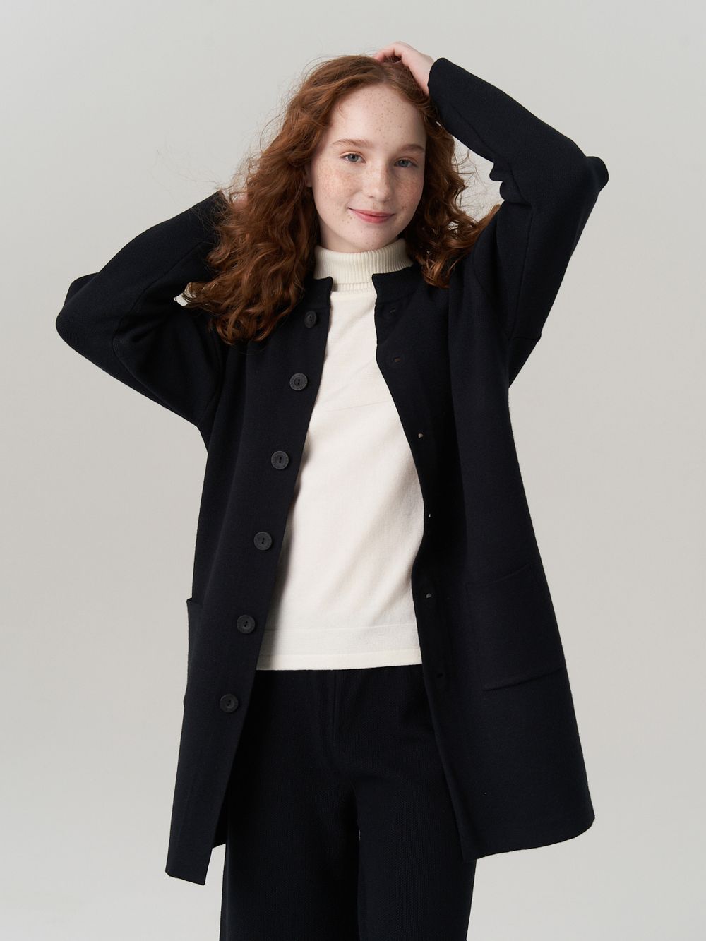 Кардиган для девочки в школу AT990 черный