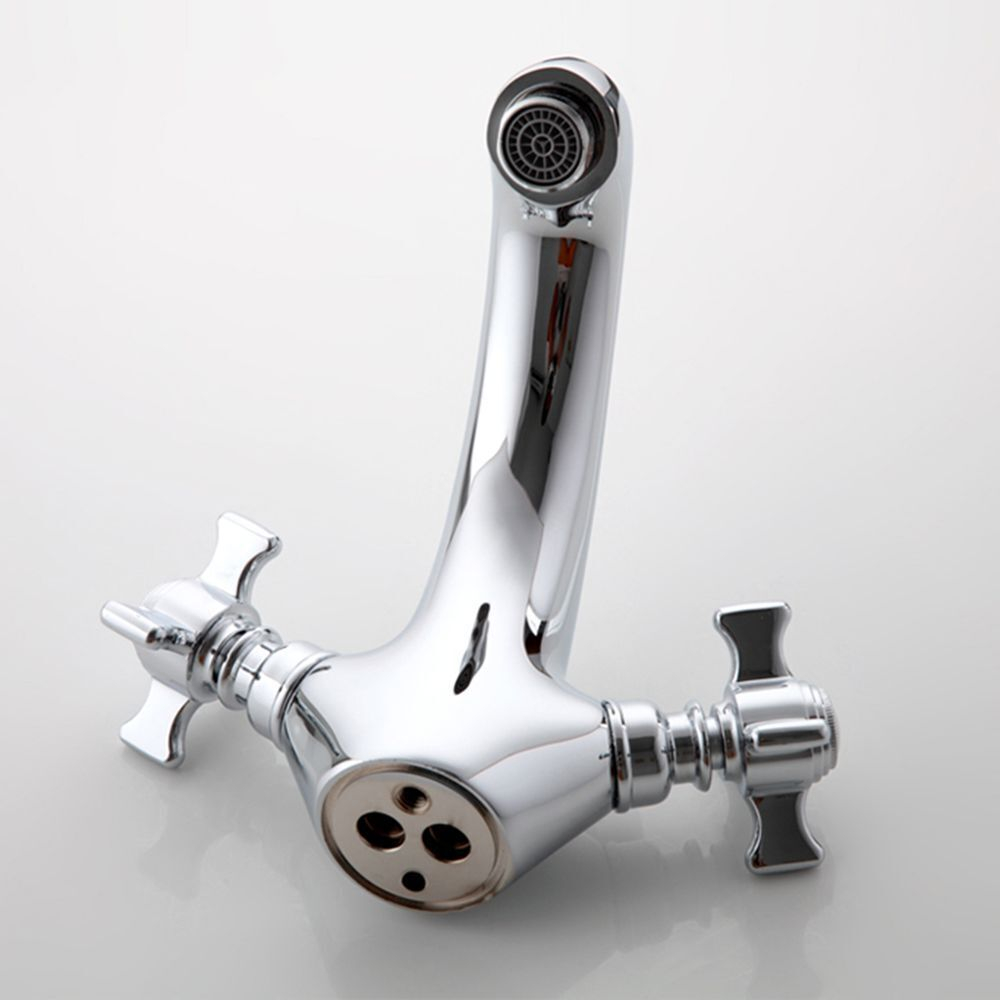 Смеситель для раковины, Frap, корот изл, с кран-буксой, хром, F1024