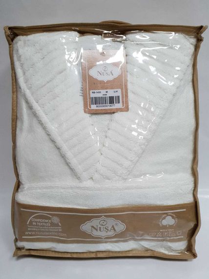 Халат мужской махровый 1430 кремовый Nusa Турция