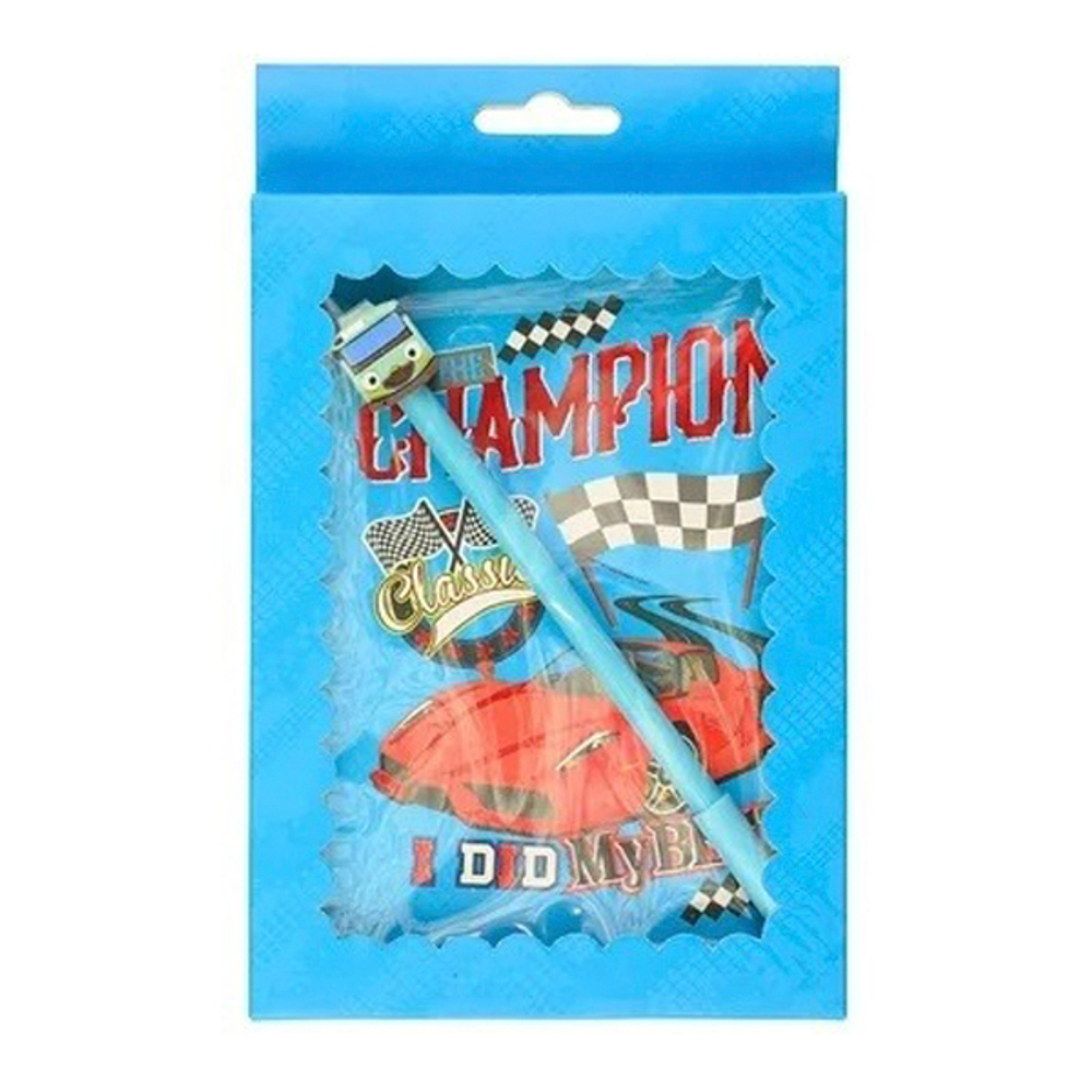 Блокнот детский Basir на замке, с ручкой, формат А6, серия "Машины", переплет 7БЦ, 17.5*12 см, 48 листов, ассорти