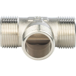 Тройник с наружной резьбой STOUT SFT 0018 - 1/2" (для стальных труб, латунь никелированная)