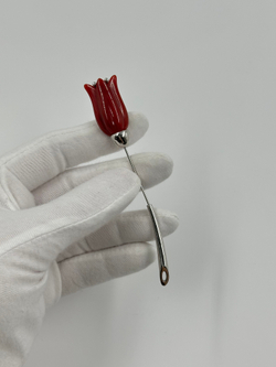 Брошь булавка Тюльпан Givenchy 1978 год