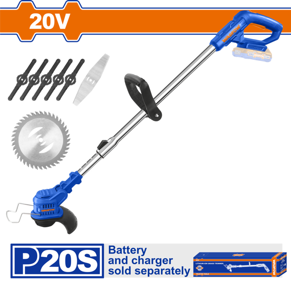 Аккумуляторный триммер 20В P20S (4) WADFOW WGTP510