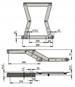 Механизм Тик Так 402 Большой (шаг 600мм), комплект