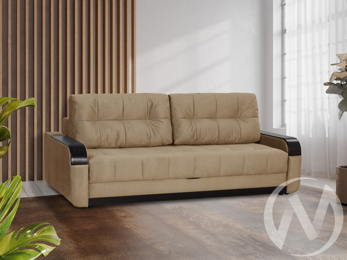 Диван прямой Татьяна 5 (БД) Optima/Bismark 02 (велюр бежевый)