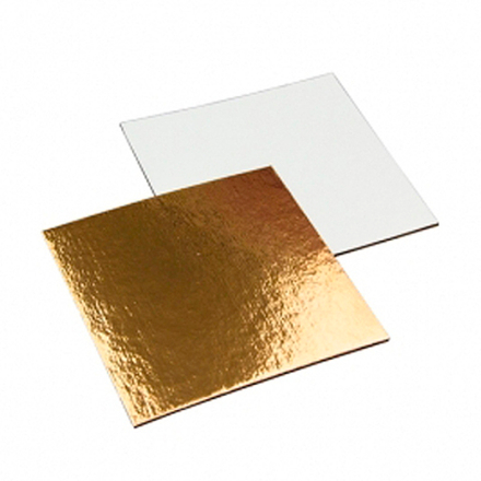 Подложка квадратная 250*250 мм золото/жемчуг (0,8 мм)
