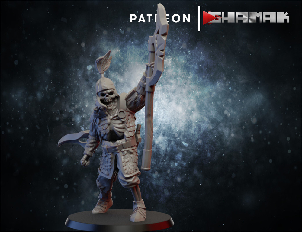 Grand Alliance Death Soulblight Gravelords Vampire Counts Deathrattle Skeleton Воин скелет№4 алебарда миниатюра для dnd, днд, pathfinder, фентези, Настольная игра, НРИ, Варгейм, РПГ