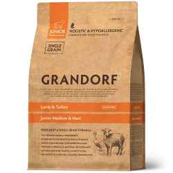 Grandorf Lamb & Turkey, Junior Medium & Maxi для юниоров средних и крупных пород (Ягнёнок с индейкой)