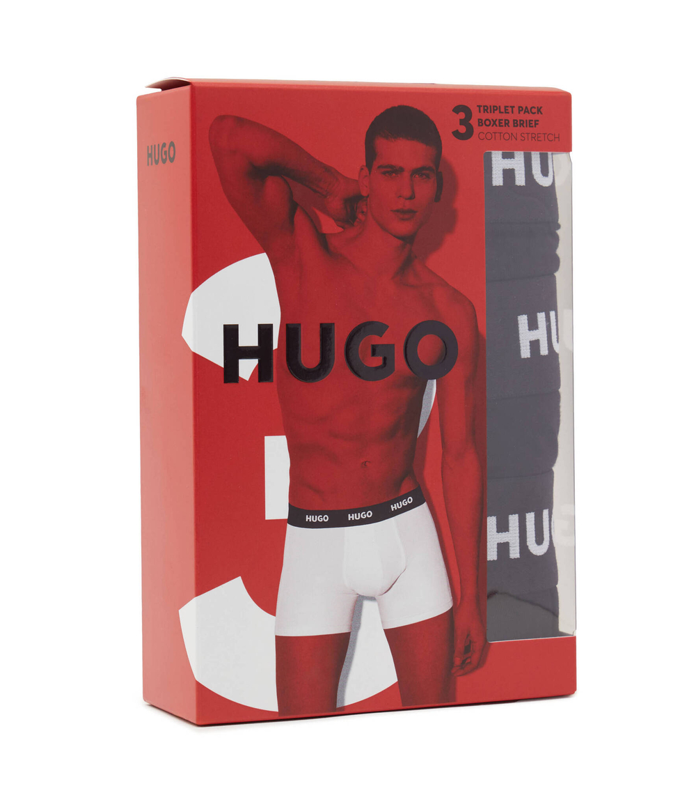 Трусики-боксеры 3шт. BR TRIPLET Hugo Bodywear - черный(50492348)