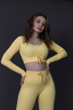 Комплект Gantelka Fancy лосины+ рашгард желтый