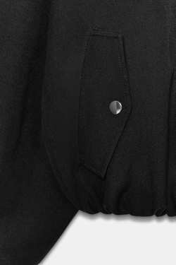 ZARA БОМБЕР СО СЪЕМНЫМ ПЛАТКОМ, ЧЕРНЫЙ