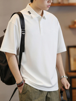 Мужская поло-футболка с коротким рукавом из плотной ткани (230 г/м²),