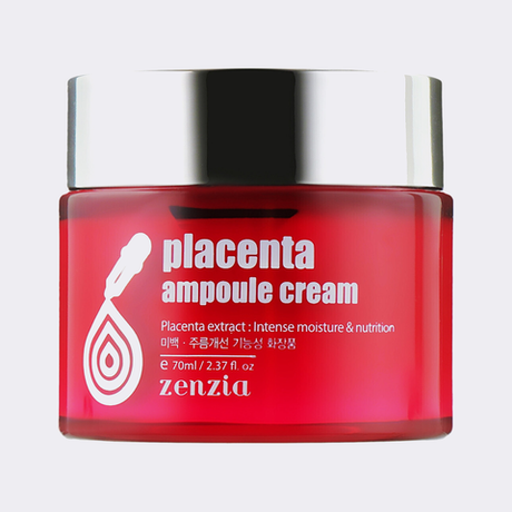 Крем для лица омолаживающий с плацентой Jigott Zenzia Placenta Ampoule Cream