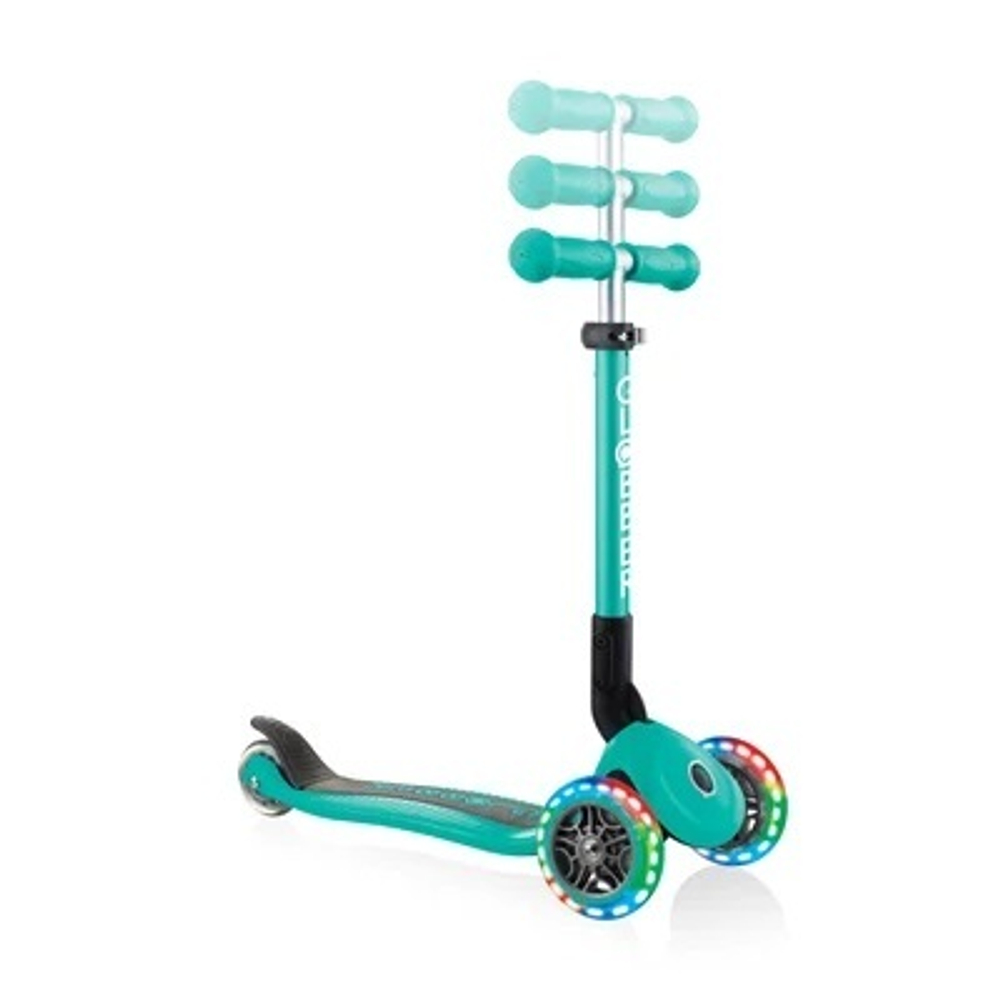 Самокат Globber Junior Foldable Lights зеленый