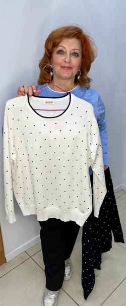 Джемпер в горошек