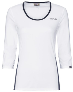 Женская теннисная футболка (dł. Рукава) Head Club Tech 3/4 Shirt W - белый