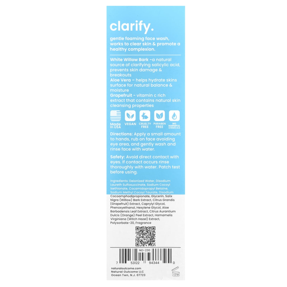 Natural Outcome, TeenSkin, мягкое очищающее средство для умывания, 150 мл (5 унций)