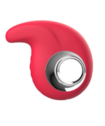 Красный клиторальный массажер с функцией постукивания (Цвет: красный)