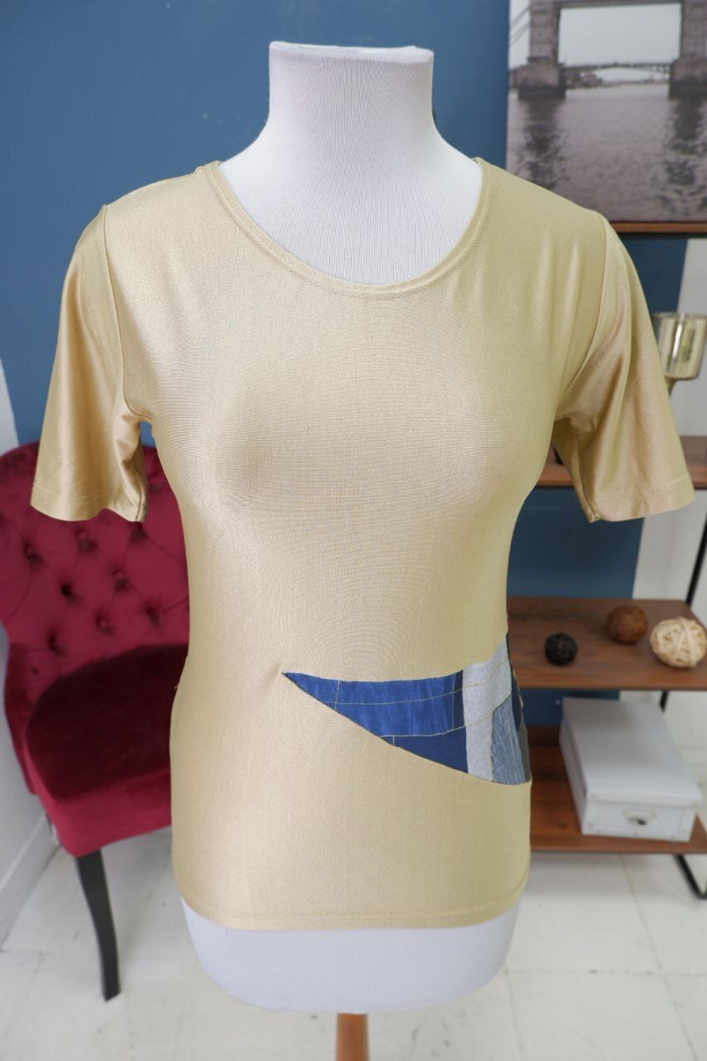 Футболка комбинированная 44-46 размер