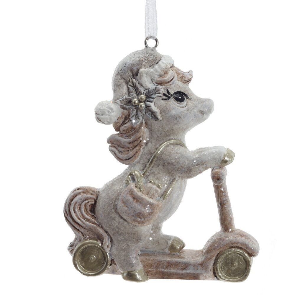 GAEM Фигурка декоративная подвесная "Лошадка на самокате", L7,5 W3 H9 см