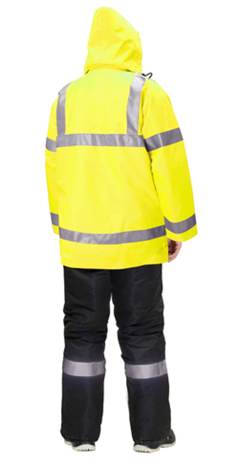 Куртка "Атлас": зимняя, флуоресцентный желтый СОП, тк.Оксфорд (ЧЗ)