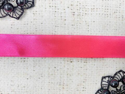 Лента атласная, ш. 2 см, ярко-розовый
