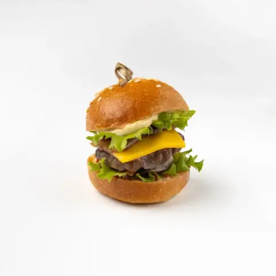 Канапе-бургер с котлеткой из говядиной