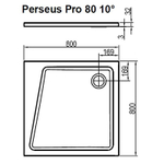 Душевой поддон из искусственного камня Ravak 10° Perseus Pro 80x80 XA054401010 Белый