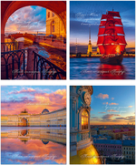 Тетрадь общая 48 листов на скрепке "Атмосферный Петербург"