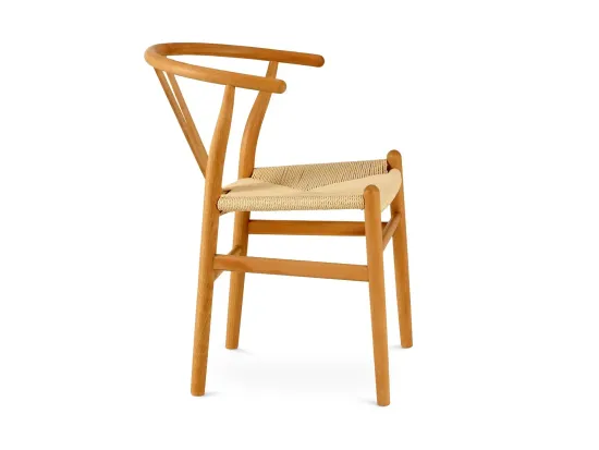 Стул деревянный обеденный с мягким сиденьем Wishbone Премиум