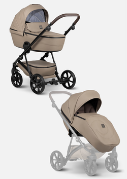Tutis Коляска 2 в 1 VIVA 5+ Leather Cappuccino