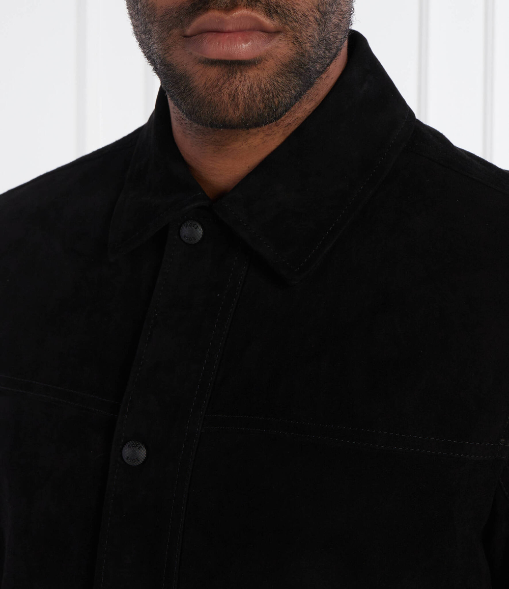 Кожаная куртка Jomister BOSS ORANGE - черный(50514542)