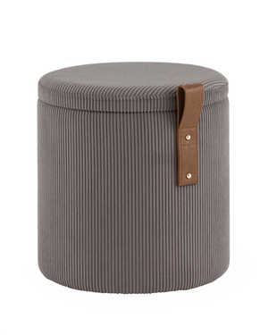 Пуф Руни XS с ящиком вельвет тёмно-серый