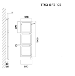 FORMA TRIO F3-103 100x30 (см) Дизайн радиатор электрический