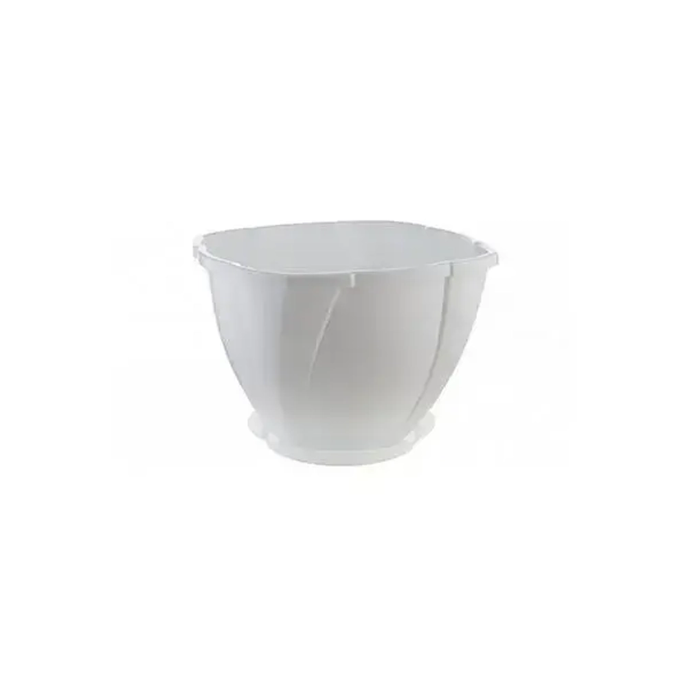 Кашпо Gloria 6 л c поддоном (снежно-белый)