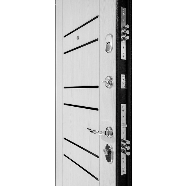 Входная дверь Модель 75 Царга Лиственница белёная