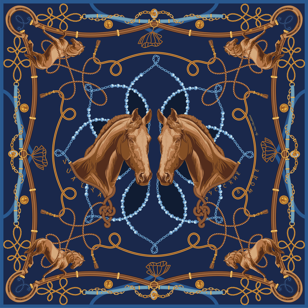 Платок «Конный клуб»