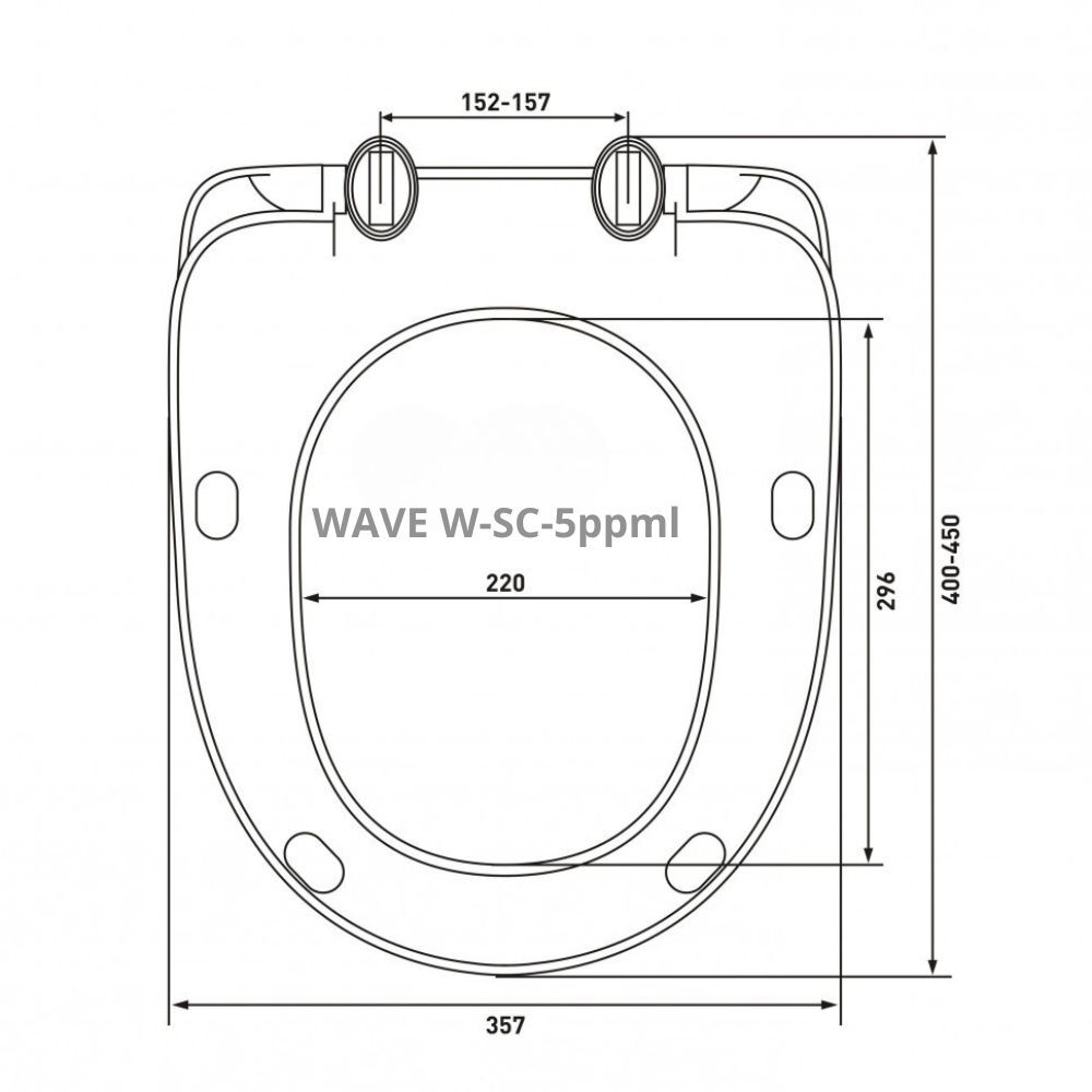Сиденье д/унитаза  WAVE W-SC-5ppml полипроп микролифт БЕЛЫЙ глянец (Бореаль,Алькор,Хит,Мерида)  12