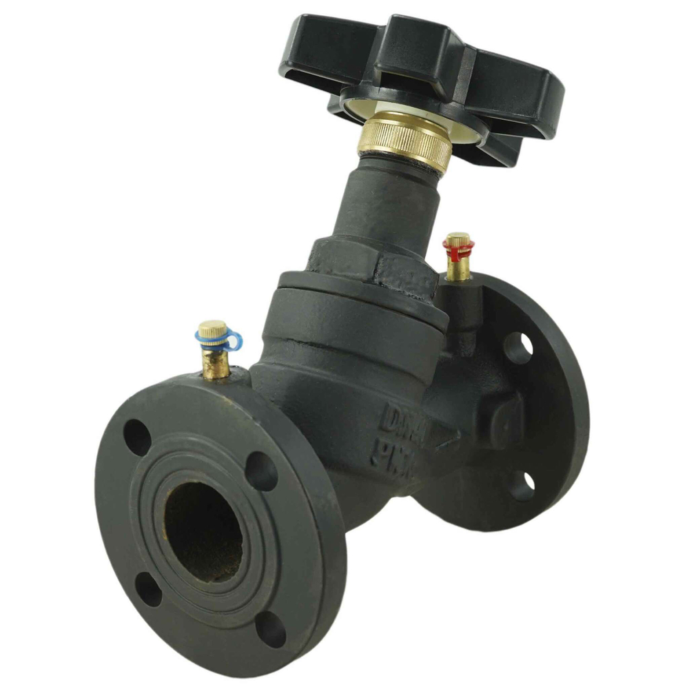 Static balancing valve Elephant VB1331V-F PSI 232 cast iron, flanged connection with nipples