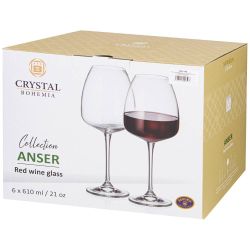 НАБОР БОКАЛОВ ДЛЯ ВИНА ИЗ 6 ШТ. "ALIZEE/ANSER" 610 МЛ ВЫСОТА=24 СМ (КОР=8НАБОР.)