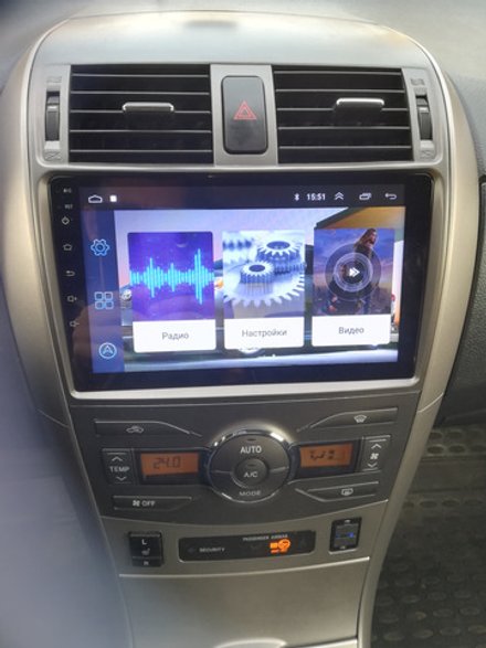 Магнитола для Toyota Corolla E150 2007-2013 (большая рамка) - Vaycar VA77-0063 на Android 13, 8-ядер, 2Гб-32Гб, 4G SIM-слот