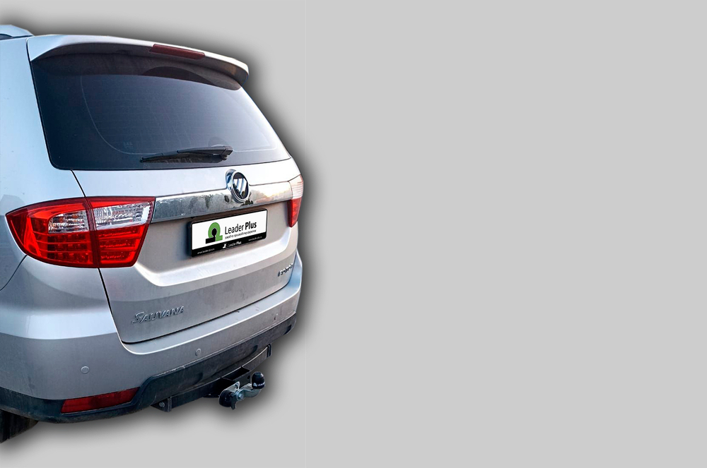 Фаркоп(прицепное) Лидер-Плюс для TOYOTA FORTUNER 2005-2016 / 2016-... FOTON SAUVANA 2015 -... (кроме TRD)(паспорт и сертификат в комплекте)(без электрики)T122-F
