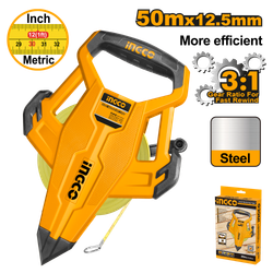 Рулетка геодезическая 50 х 12,5 мм стальная лента