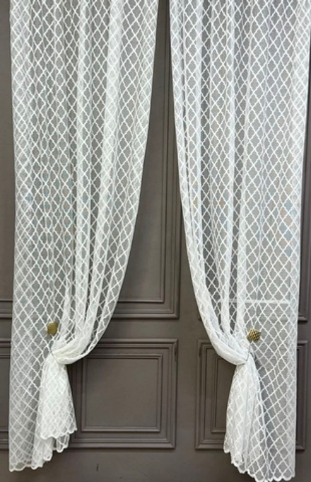 Тюль арт. 7794, цвет белый, молочный (высота 280 см, Турция)