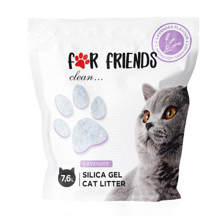 Наполнитель FOR FRIENDS силикагелевый, с ароматом лаванды - 7,6 л