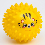 5239075 Развивающий массажный мячик «Тигрёнок», средней жёсткости, d=8 см, цвет МИКС