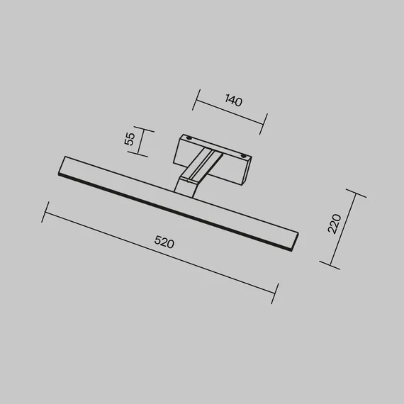 Подсветка Декарт / Decart 4000К 12Вт Maytoni mir010wl-l12b4k